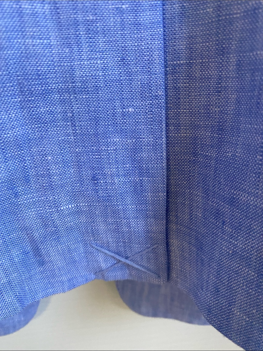 Quince Light Blue Linen-Blend Single-Button Blazer - Picture 5 of 6